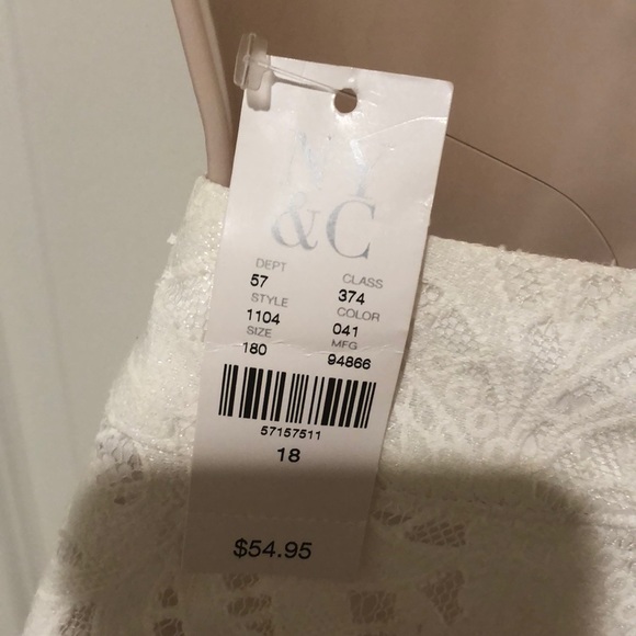 NWT white lace A line skirt from NY&C Sz 18 (16) - Picture 4 of 6